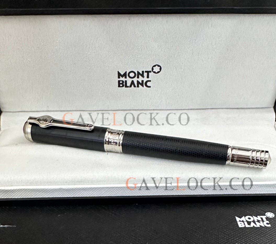 New Copy Montblanc Muhammad Ali Special Edition Silver Clip Rollerball Pen - Click Image to Close